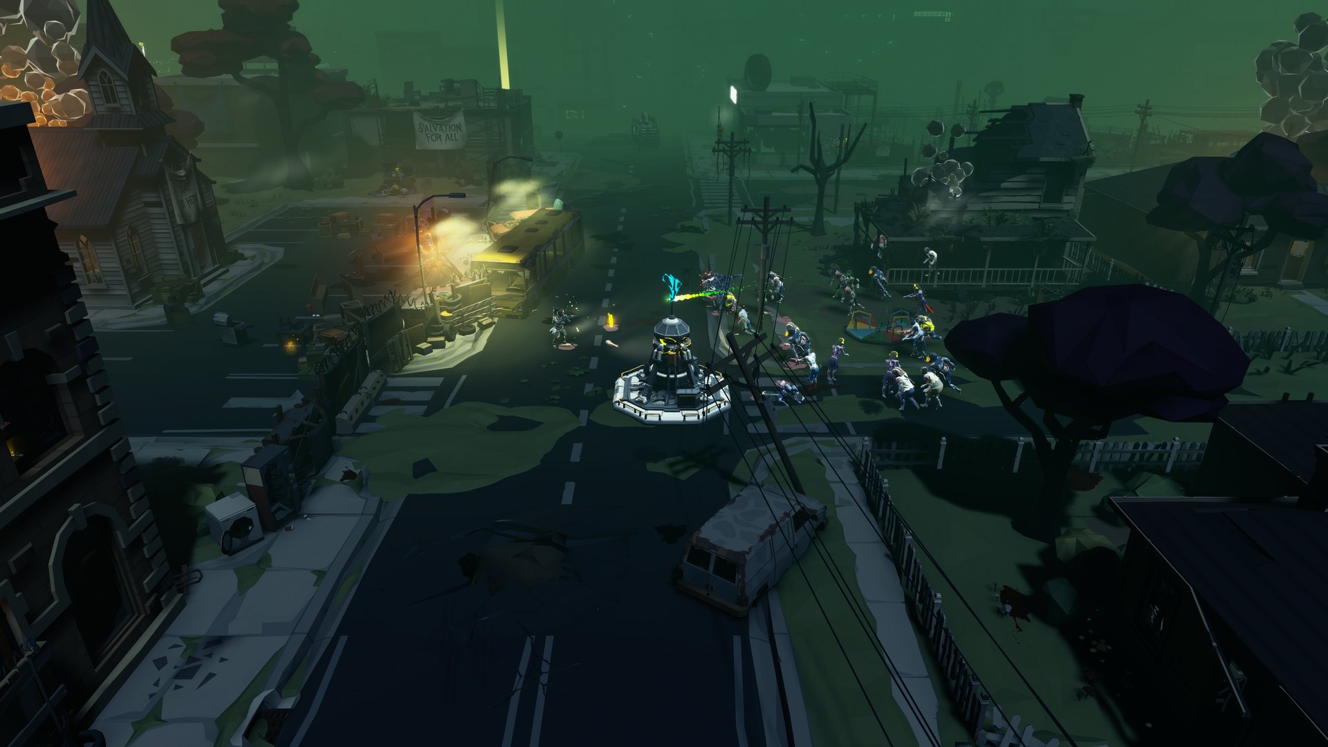 The outpost seen from above